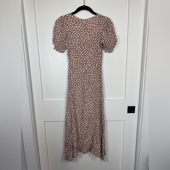 Petal & Pup FRANKLIN DRESS Short Sleeve Midi - MOCHA Size 0/XS NWT - Picture 8 of 9